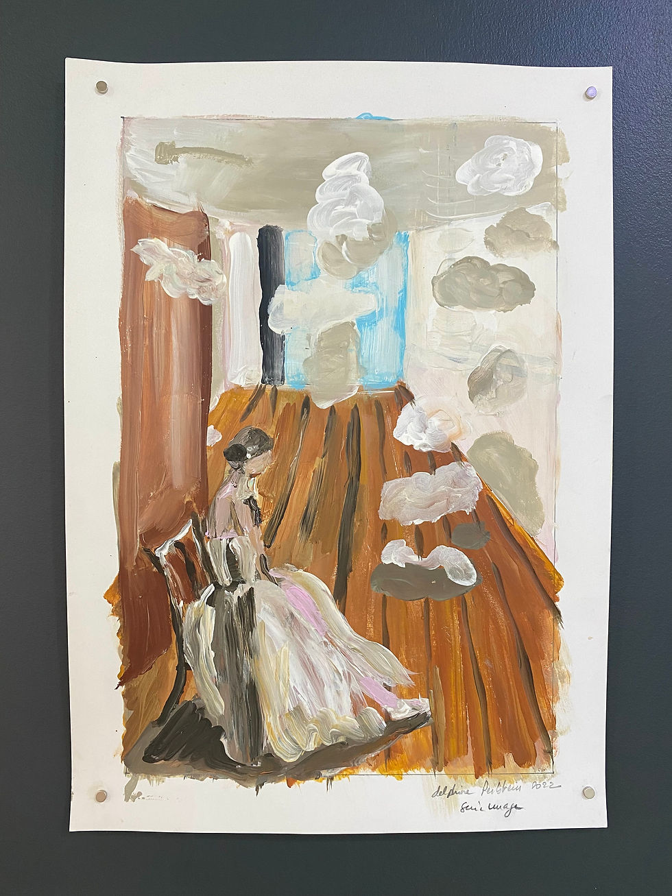 Delphine Perlstein | Work on Paper (Cloud Series)