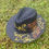 Thumbnail: Hand Painted Panama style hat| Golden Butterflies