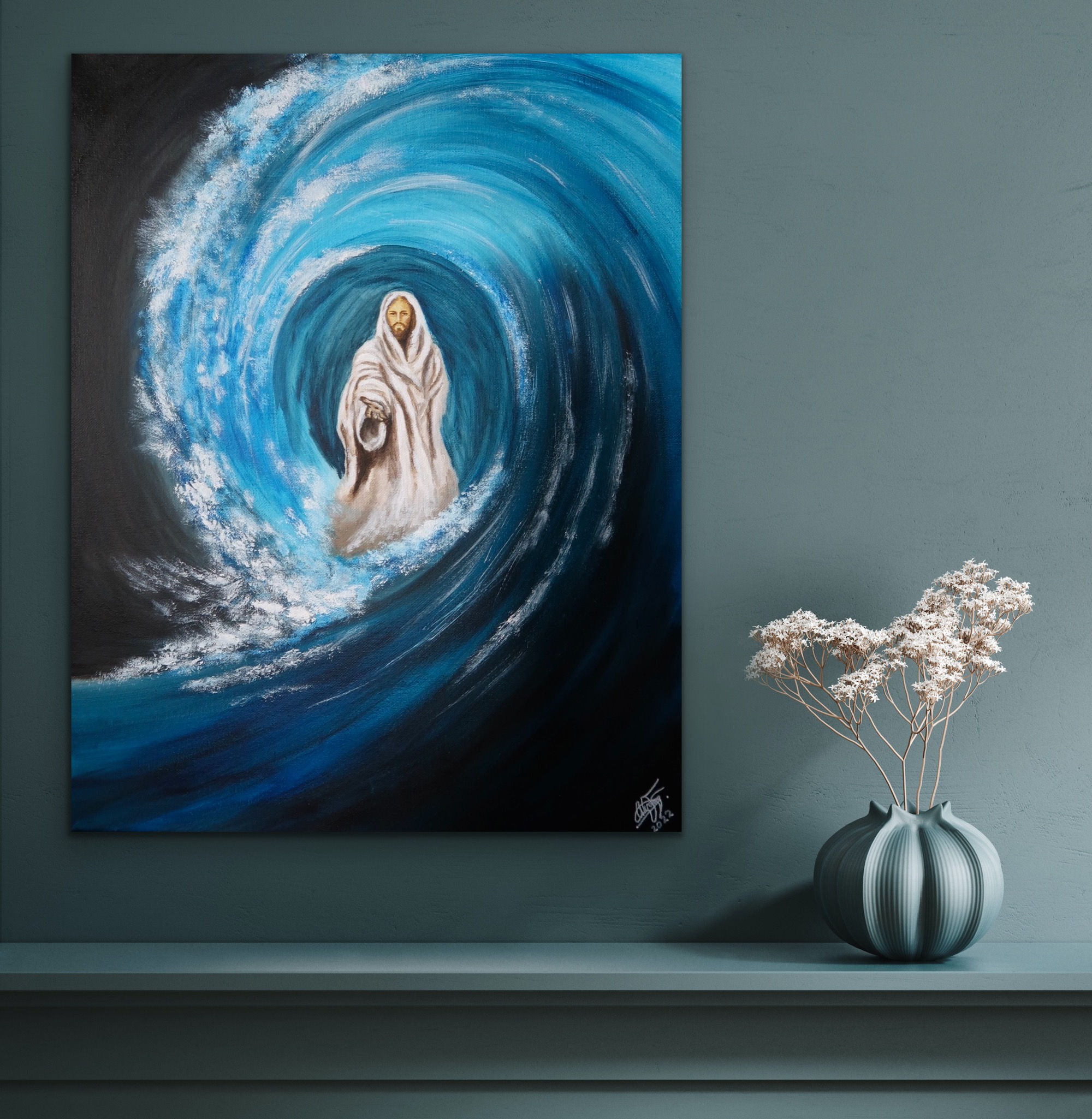 Jesus my present help | 16”x20” Original Acrylic Painting