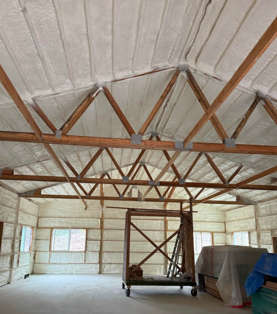 Why use Spray Foam Over Traditional Fiberglass Insulation For Your Shop Building in North Idaho?