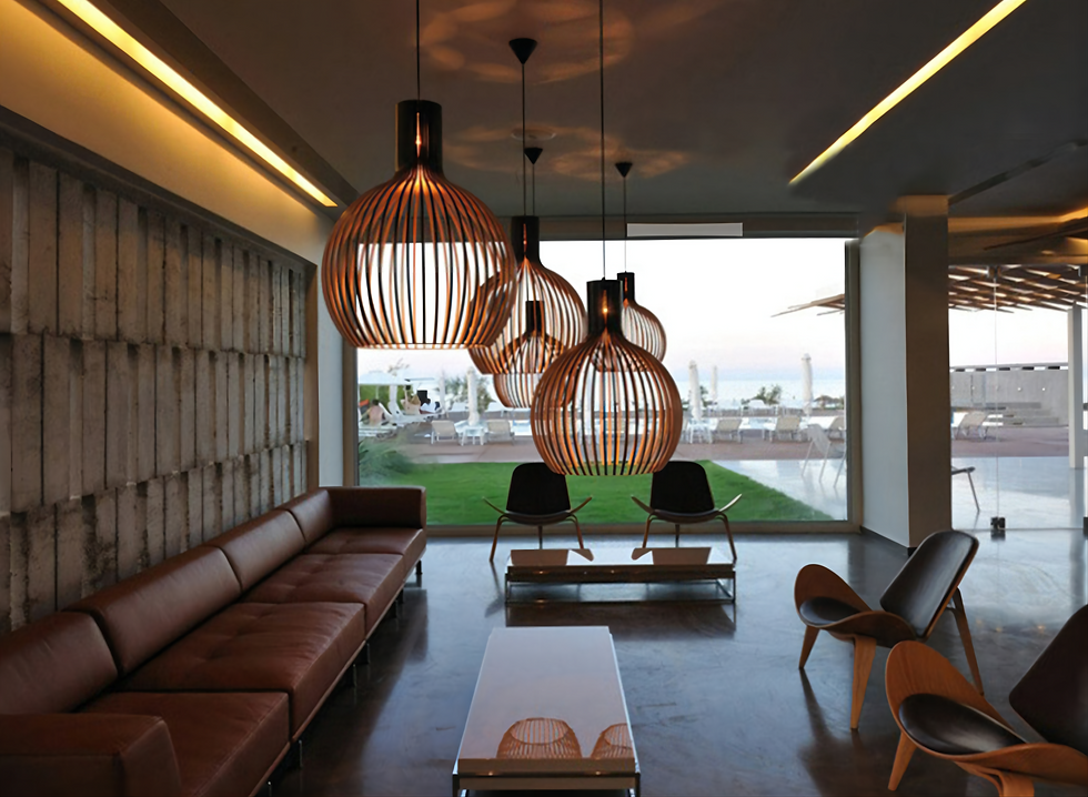 섬네일: MWHD0861-Nordic Retro Village Solid Wood Cage Chandelier