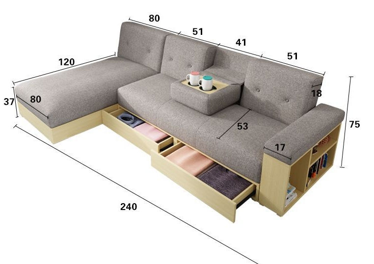 サムネイル： SOB013 - Multifunction Sofa Bed
