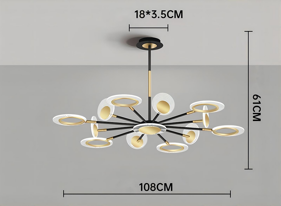 縮圖：MWHD0840-Nathome Simple Modern Spread Wheel & Ring LED Pendant