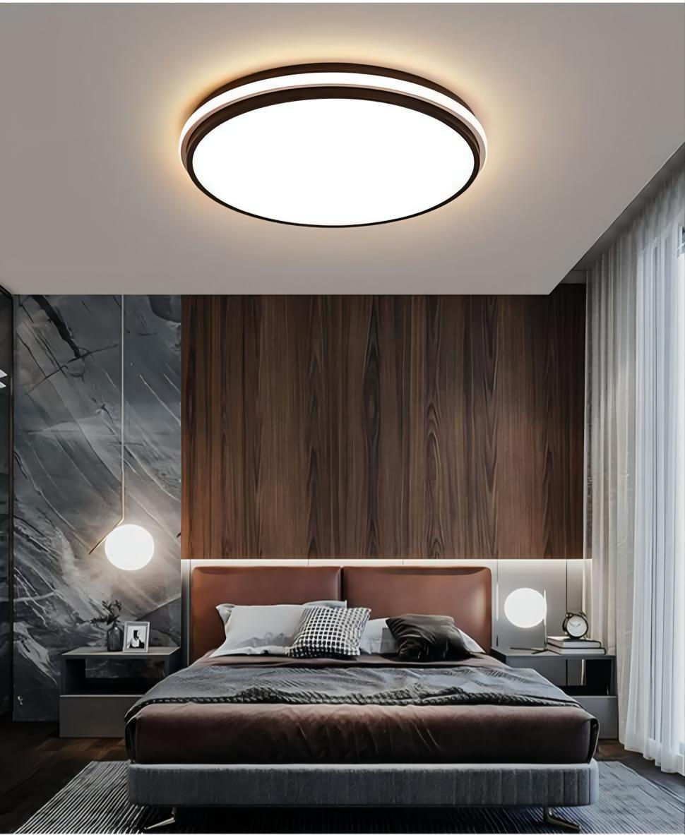 サムネイル： MWHD0839-Ultra-Thin Simply Modern Iron Style LED Ceiling Light
