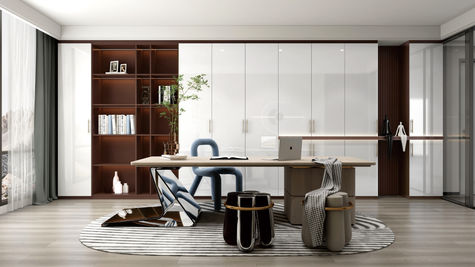 Study Room - Dark Coffee + High Gloss White.jpg