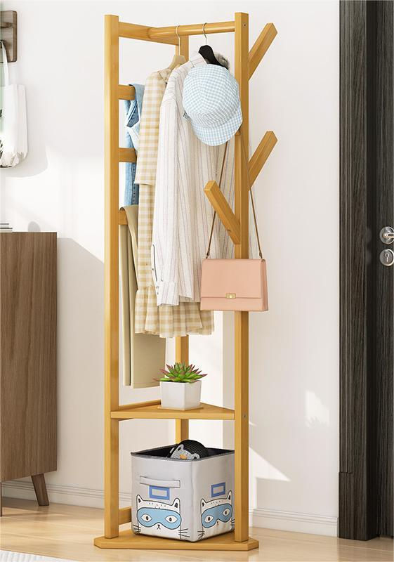 サムネイル： WH004 - Triangle Cloth Corner Hanger and Storage Shelf