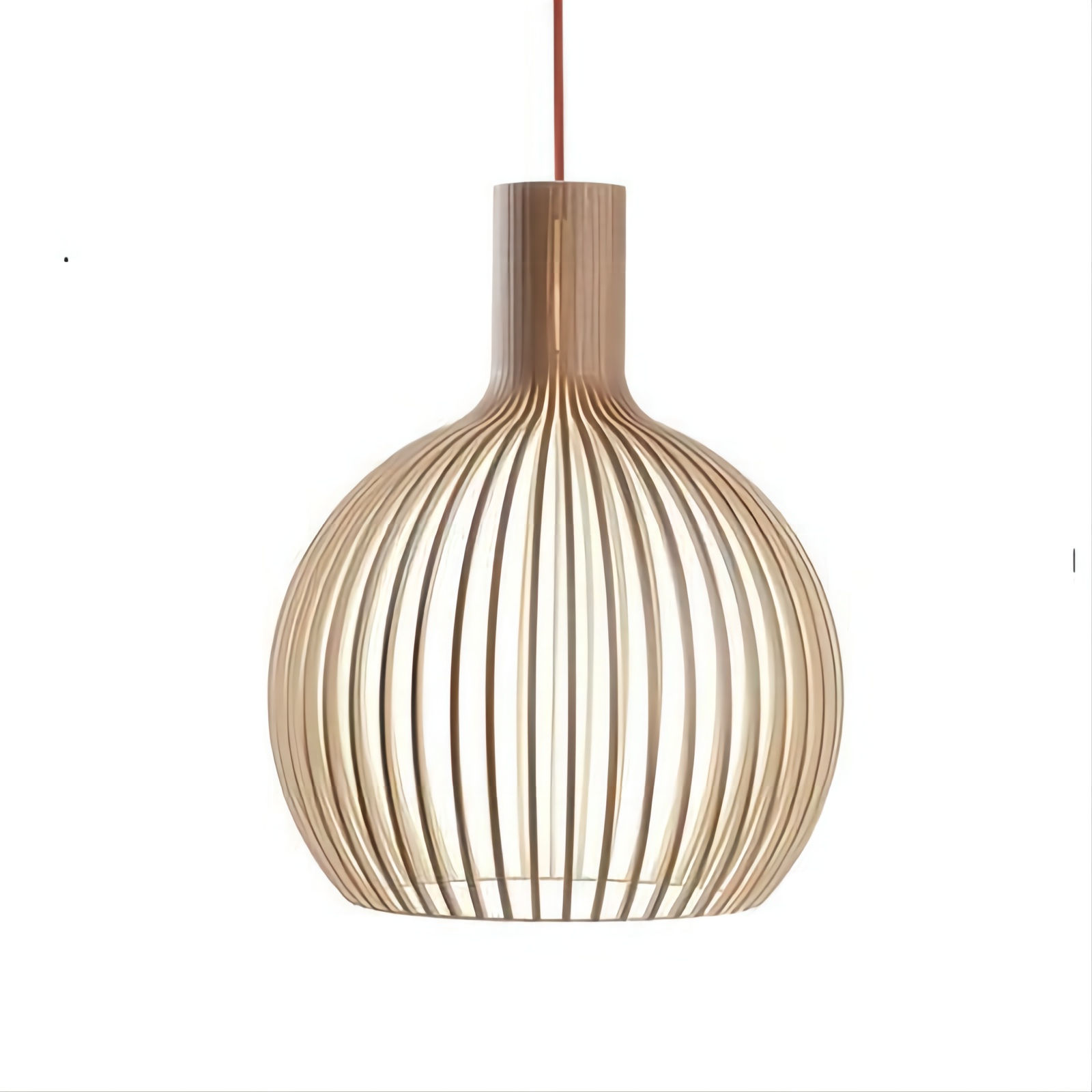 MWHD0861-Nordic Retro Village Solid Wood Cage Chandelier