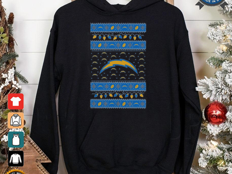 Los Angeles Chargers Holiday Lights Sweater T Shirt