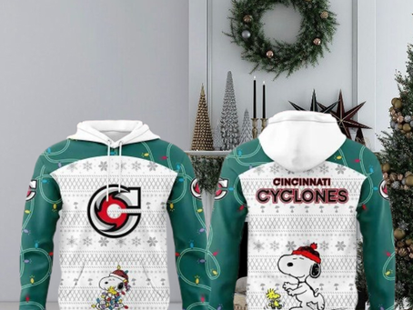 Cincinnati Cyclones Peanuts And Snoopy Night Nike Hoodie
