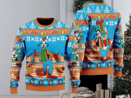 Cute Goofy Dog Ugly Christmas Sweater