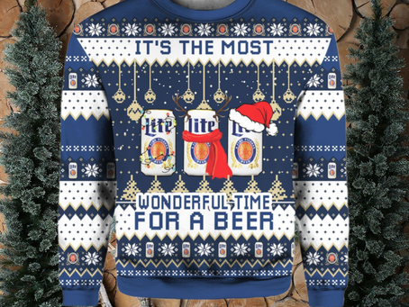 Miller Lite It The Most Wonderful Time For A Beer Ugly Sweater