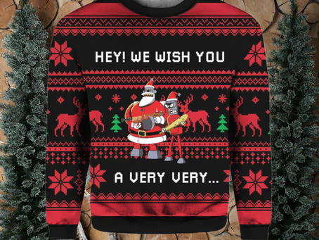 Futurama hey we wish you a very very Ugly Christmas sweater