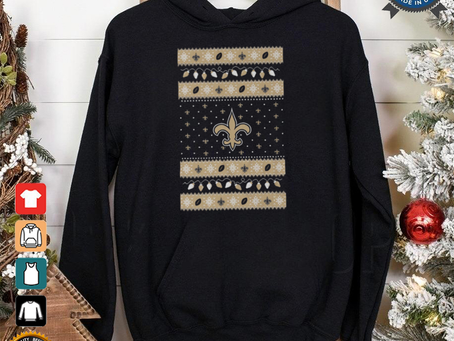 New Orleans Saints Holiday Lights Sweater T Shirt