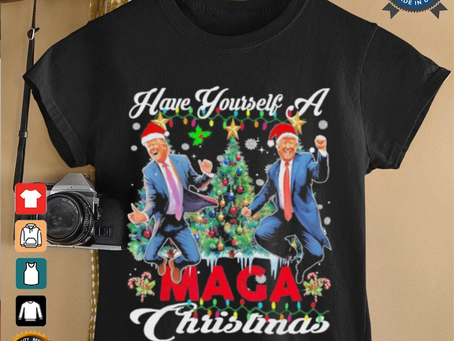 Official Santa Trump Have Yourself A Merry Maga Christmas Xmas Trump Dancing Make Christmas Great Again 2024 T shirt