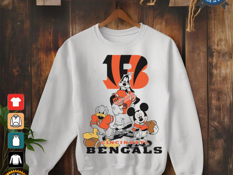 Mickey, Pluto, Donald Cincinnati Bengals Unisex T Shirt