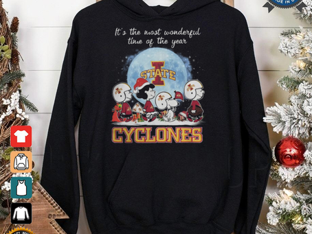Iowa State Cyclones It The Most Wonderful Time Of The Year Peanut Characters Christmas Shirt