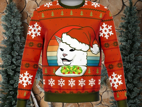 Christmas Cat Meme Ugly Sweater, Funny Christmas Sweatshirt, Cute Animal Xmas Sweater, Family Christmas Sweater, Gift For Friends