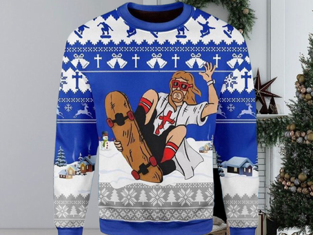 Jesus Skateboarding Christmas Ugly Christmas Sweater