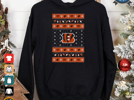 Cincinnati Bengals Holiday Lights Sweater Long Sleeve T Shirt