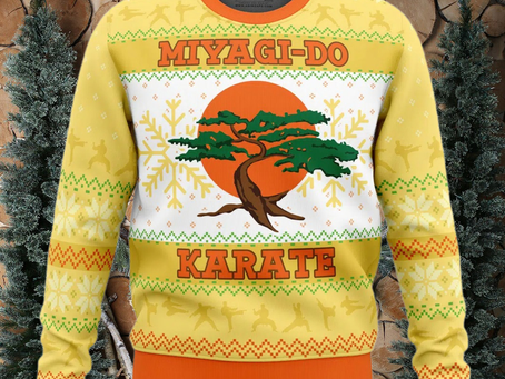 Do Faux Cobra Kai Pop Culture Ugly Christmas Sweater