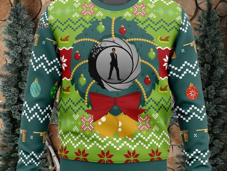 Golden Eye v2 Woolen Christmas Ugly Sweater