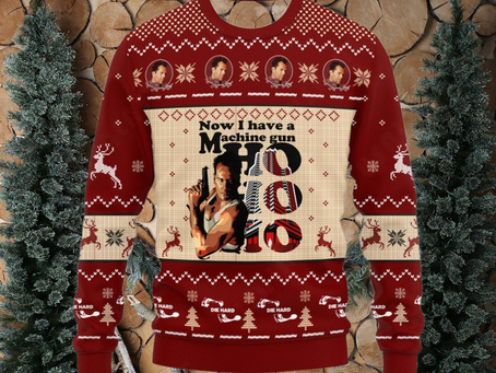 Die Hard Now I Have A Machine Gun Ugly Christmas Sweater