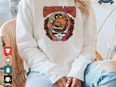 Grateful and Fed Thanksgiving logo shirt