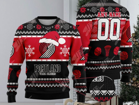 NBA Portland Trail Blazers Special Christmas Ugly Sweater Design
