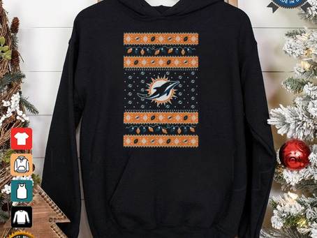 Miami Dolphins Holiday Lights Sweater T Shirt
