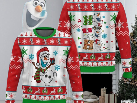Disney Olaf Ugly Sweater, Frozen Movie Characters Holiday Sweater