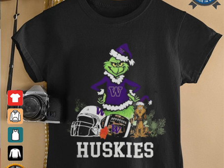 NCAA Grinch Shirt The Grinch And Washington Huskies Christmas T Shirt