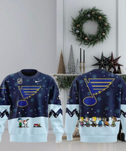 St. Louis Blues Peanuts & Snoopy Night Christmas Special Sweater