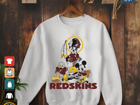Mickey, Pluto, Donald Washington Redskins Unisex T Shirt