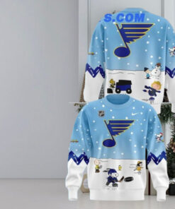 St. Louis Blues Peanuts & Snoopy Night 2024 For Fan Christmas Special Sweater