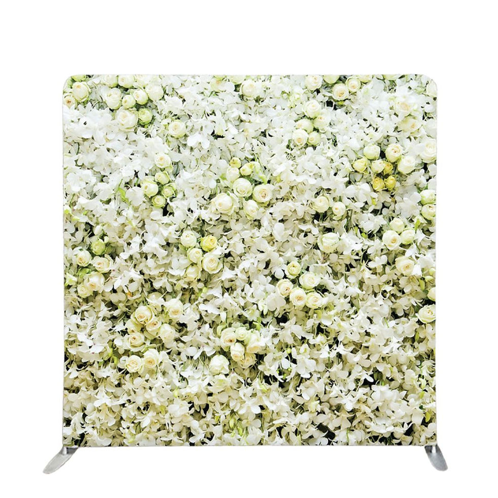 White Roses and Orchids Backdrop