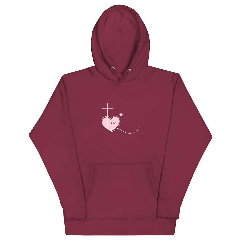 Thumbnail: the "Heart Hero" Unisex Hoodie (Dark)