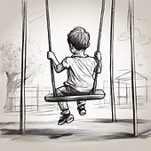 kindergarten student swinging on swing at playground .jpg