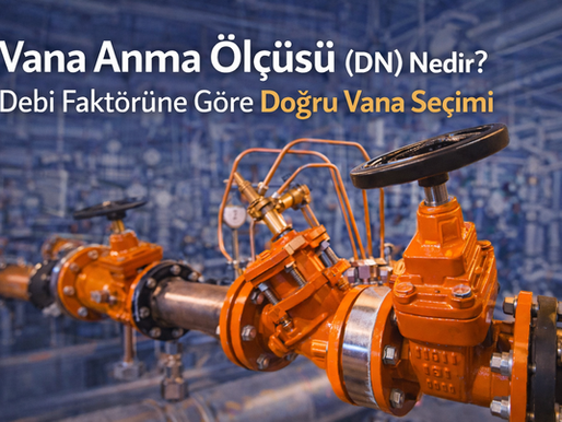 DN ölçüsü ve Kv debi faktörü ile vana seçimi anlatan teknik blog kapak görseli