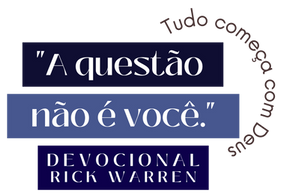 VOCÊ NÃO ESTÁ AQUI POR ACASO