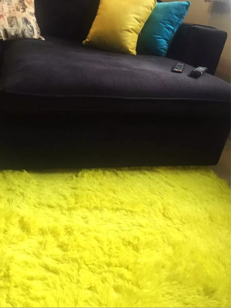 Tapete Shaggy Amarelo