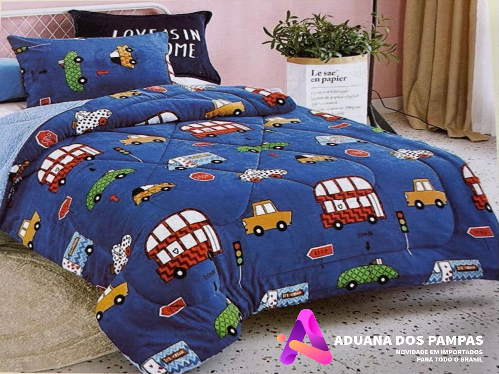 Coberdron Solteiro Carrinhos