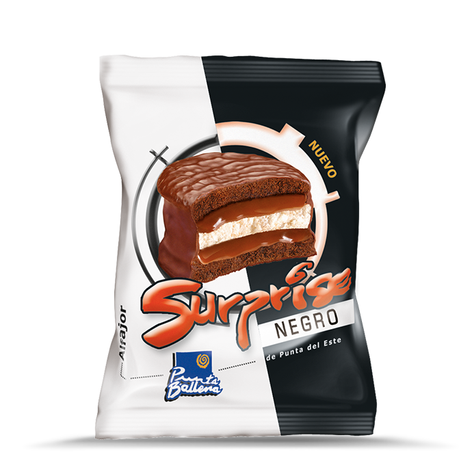 Alfajor Surprise Negro - Punta Ballena - Cx c/12