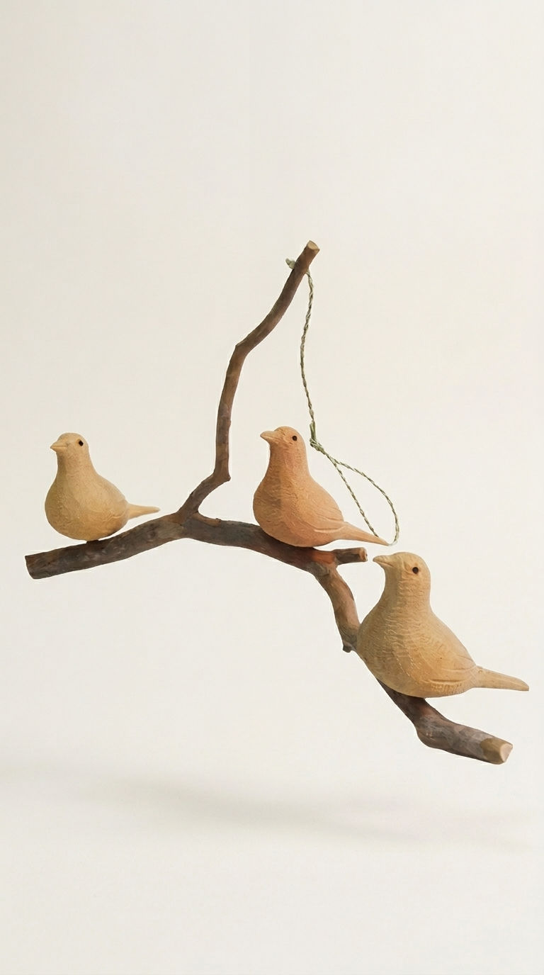 MÓBILE GALHO COM 3 PÁSSAROS