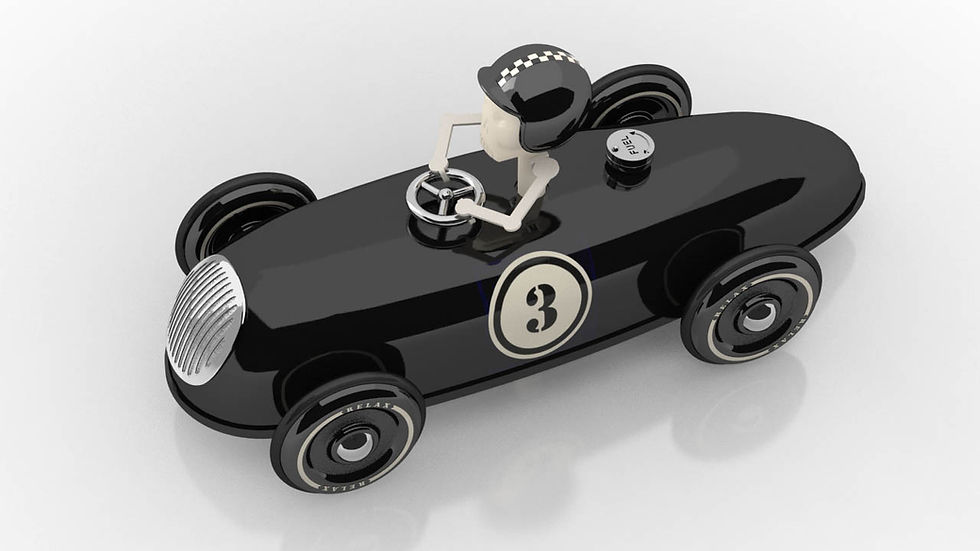 Thumbnail: Cheeky Racer Schwarz / Black // Aufdruck Schwarz / Imprint Black - Model: No 3