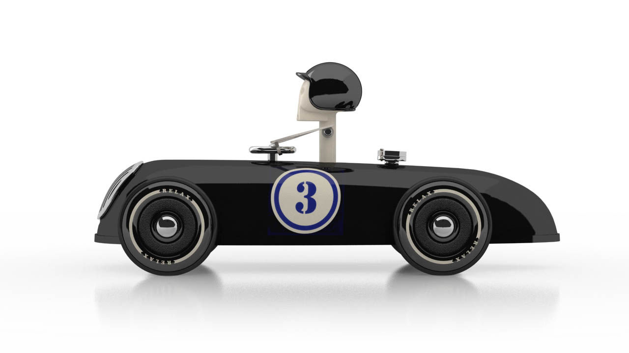 Cheeky Racer Schwarz / Black // Aufdruck Blau / Imprint Blue - Model: No 3