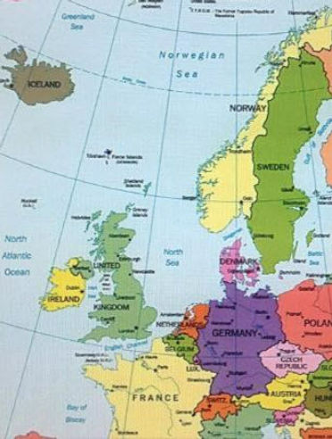 Map: Northern Europe. By mid-1940, Germany controlled the entire western seaboard from Spain to northern Norway