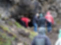 Explorers checking for Yule Lad presence at Dimmuborgir. (Judy Dickson photo)