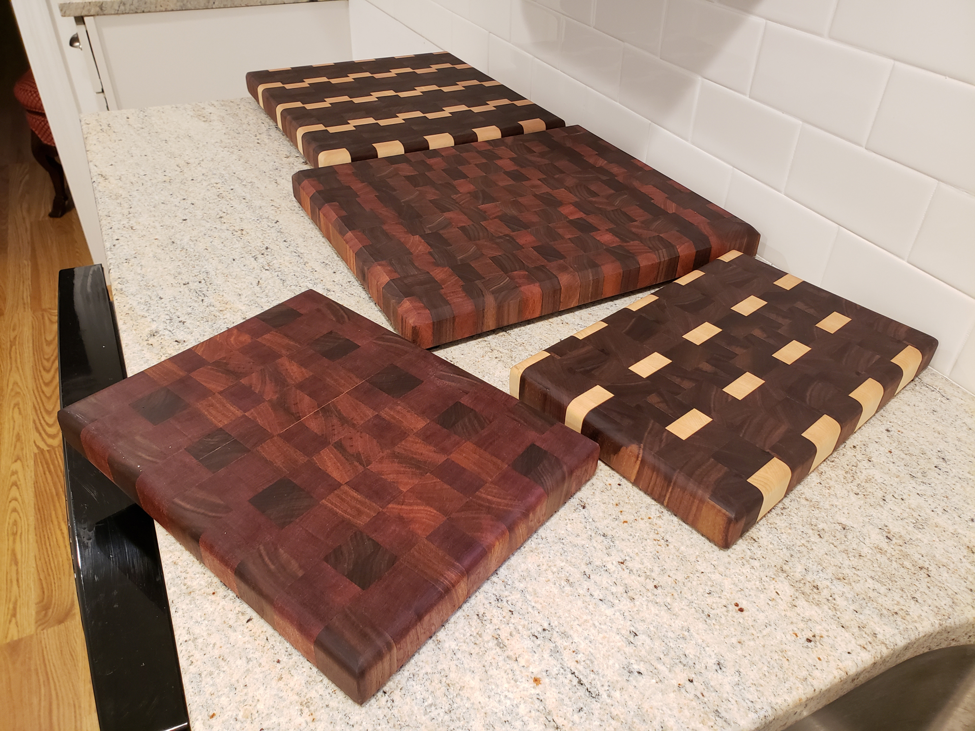 End-grain cutting boards