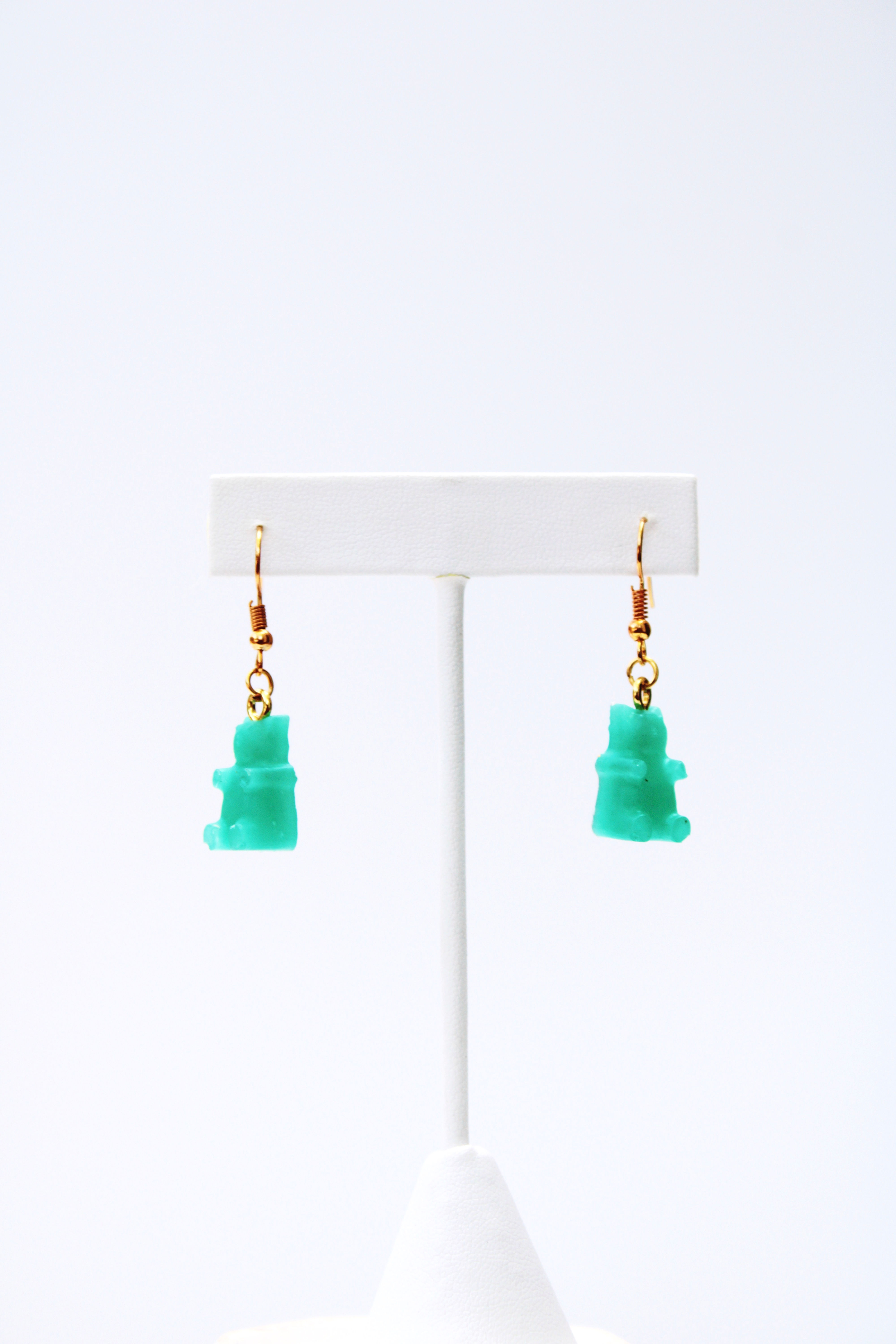 Emerald Green Gummy Bear Earrings