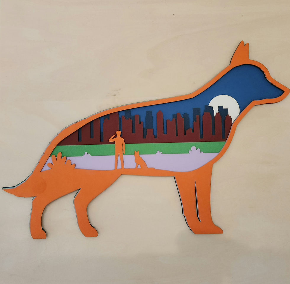 7-Layer Police Dog Motif